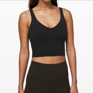 LULULEMON ALIGN TOP. Black, hardly worn. Trendy cute and flattering. Soft fabric